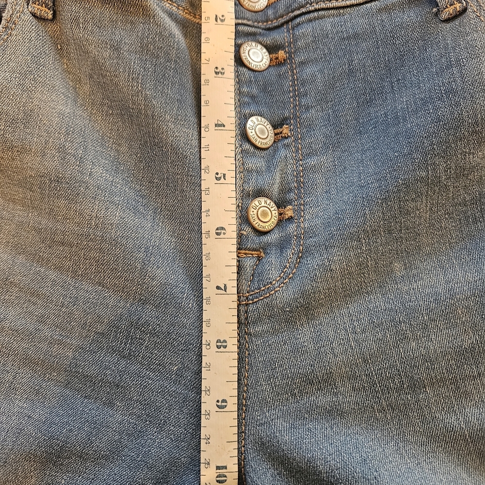 Old Navy Rockstar Super Skinny Mid Rise Women's Jeans - Blue Denim - Picture 9 of 11